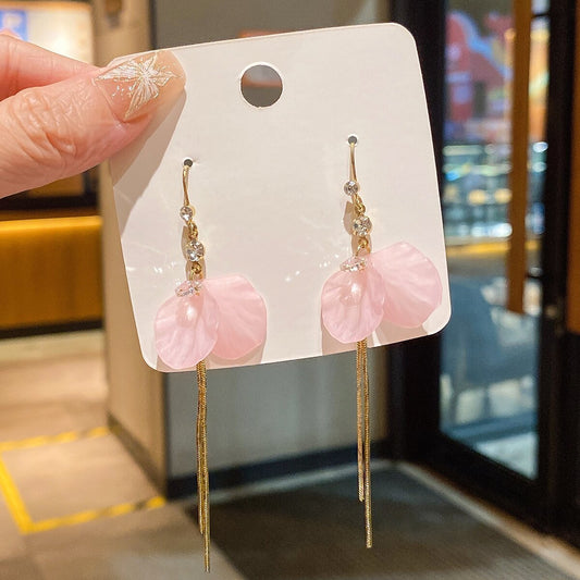 Romantic Pink Petal Earrings