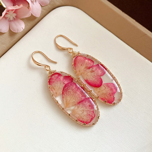 Romantic Pressed Flower Earrings