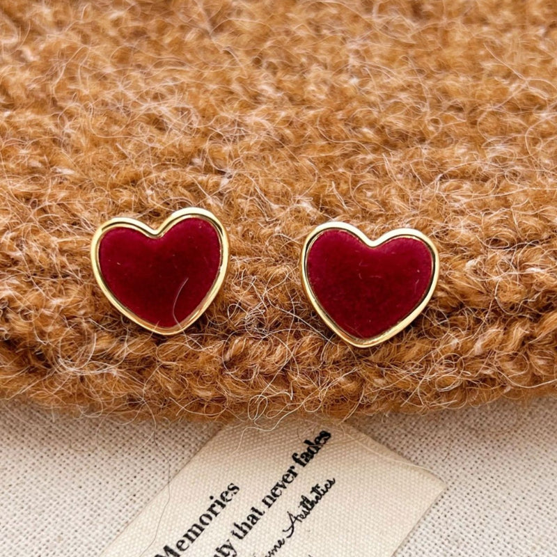 Romantic Red Heart Earrings