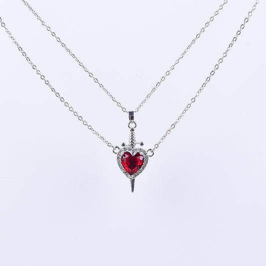 Romantic Red Heart Necklace
