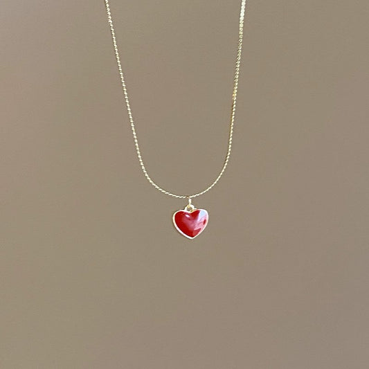 Romantic Red Heart Necklace