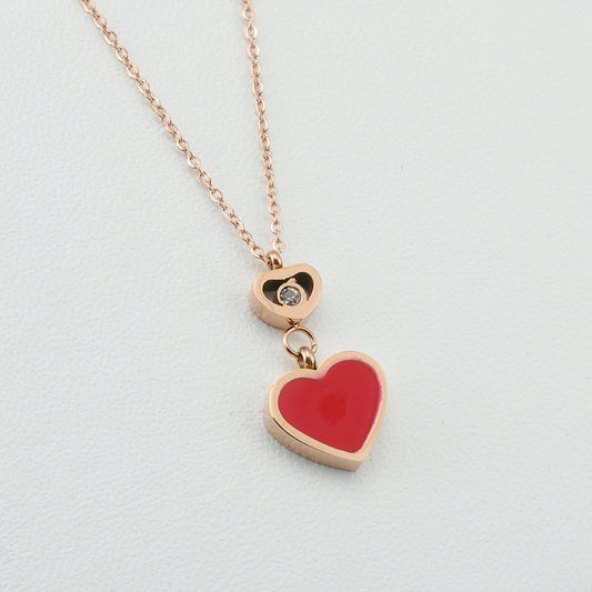 Romantic Red Heart Necklace