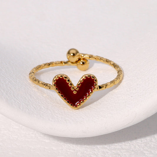 Romantic Red Heart Ring