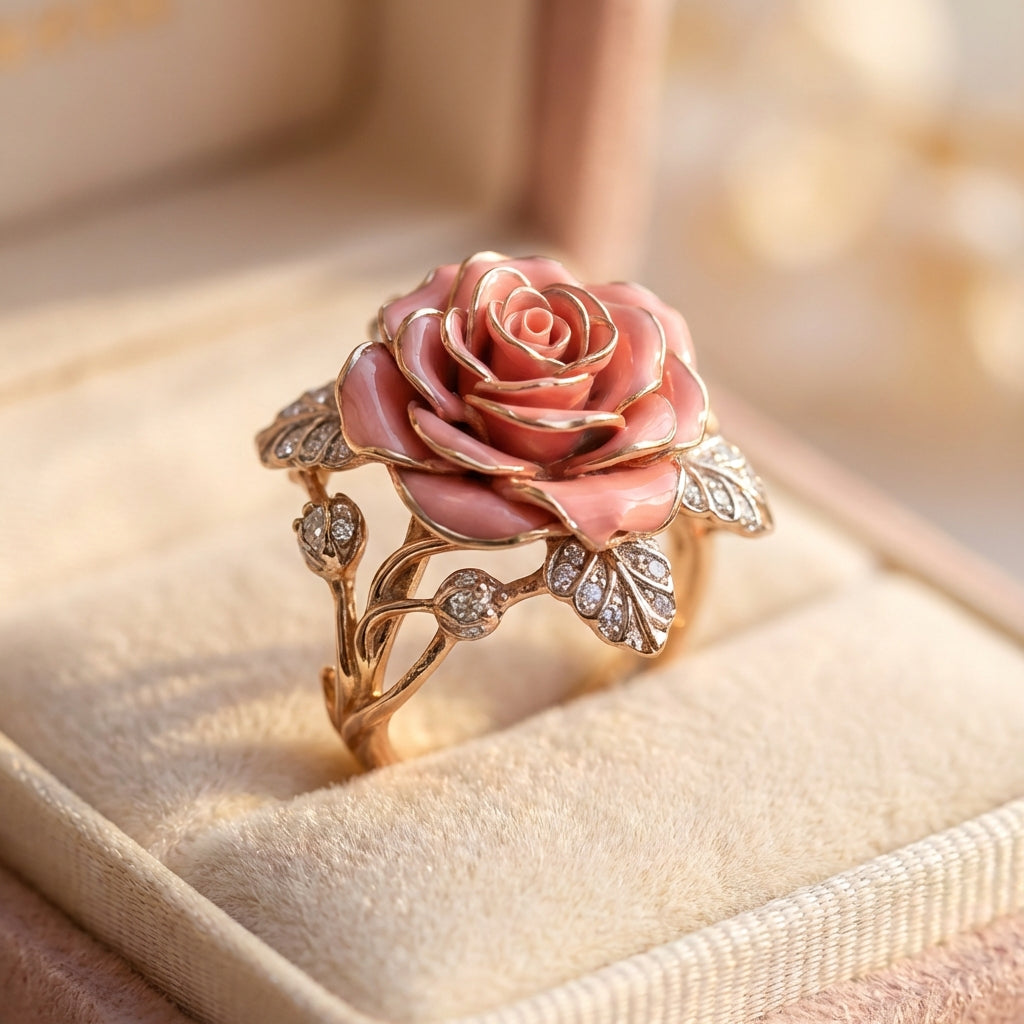 Romantic Rose Statement Ring