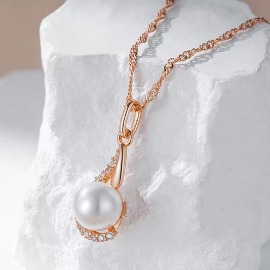 Rose Gold Pearl Pendant