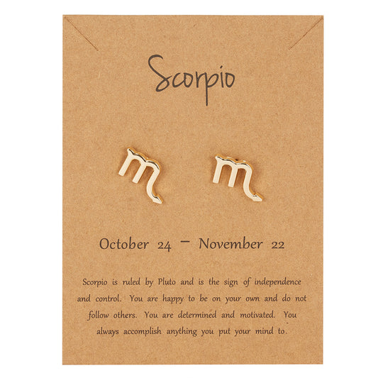 Scorpio Zodiac Earrings