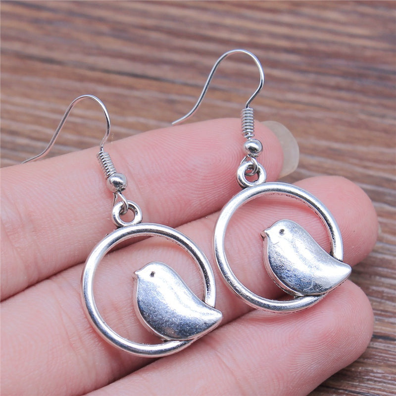 Silver Bird Earrings