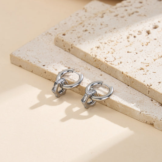 Silver Chunky Hoop Earrings