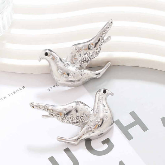 Silver Dove Earrings