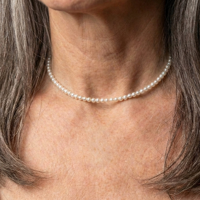 Silver Pearl Necklace
