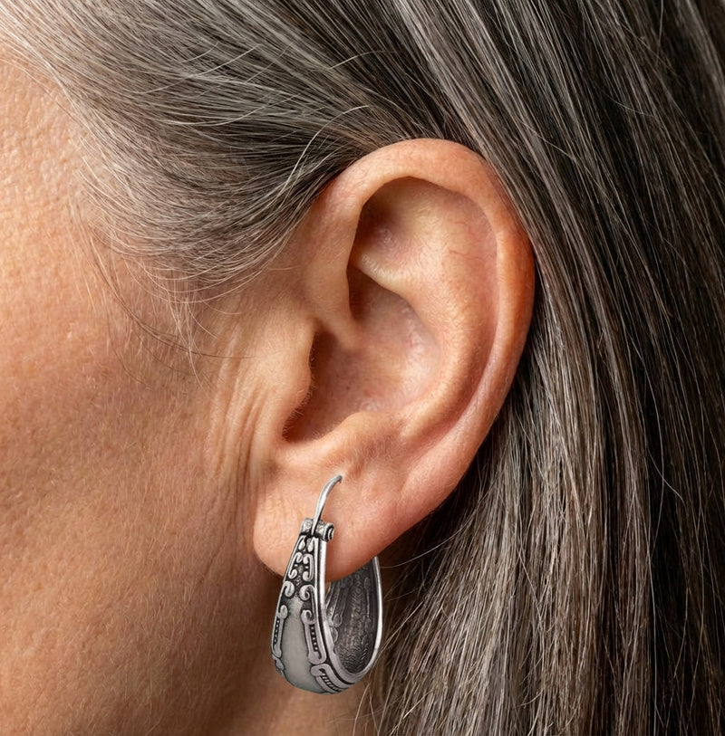 Silver Vintage Mandala Earrings