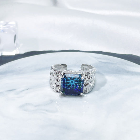 Statement Blue Sapphire Ring