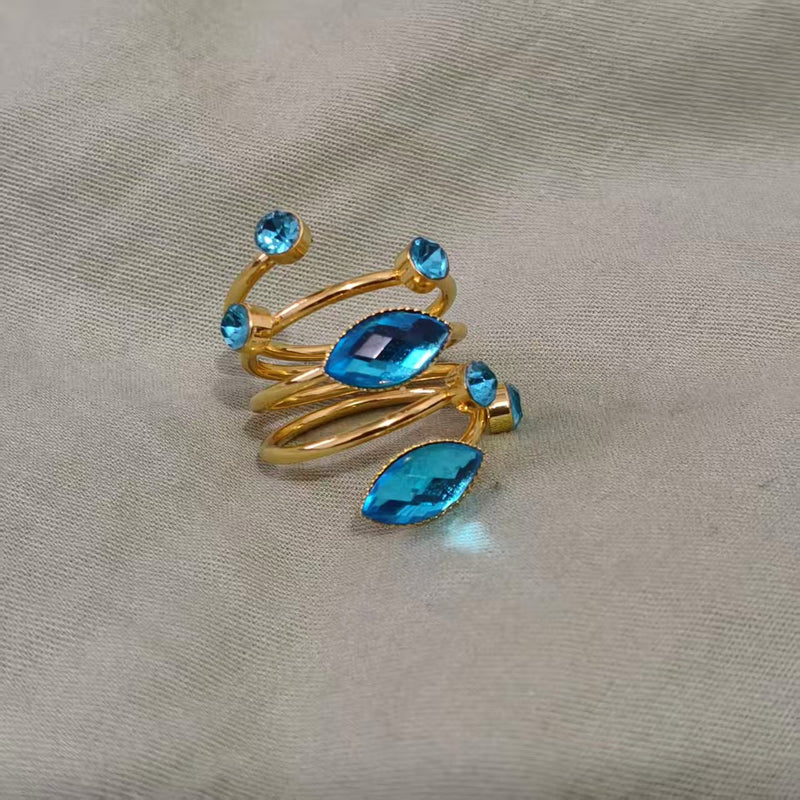 Statement Blue Topaz Ring