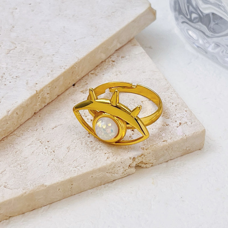 Statement Gold Eye Ring
