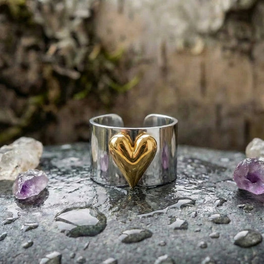 Statement Heart Cuff Ring