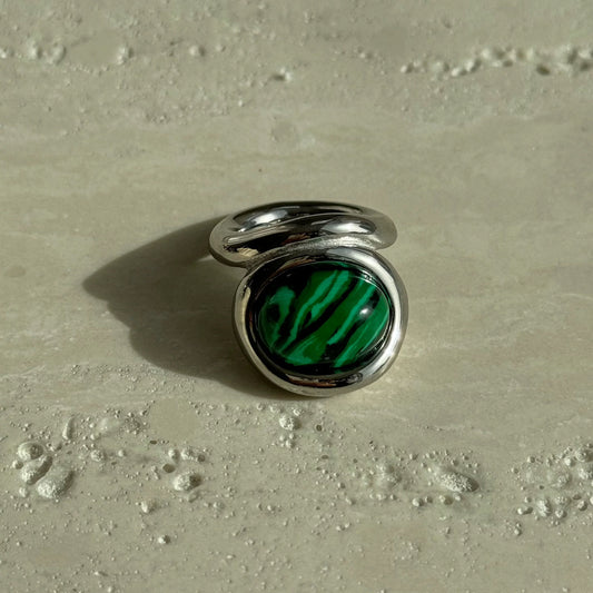 Statement Malachite Ring