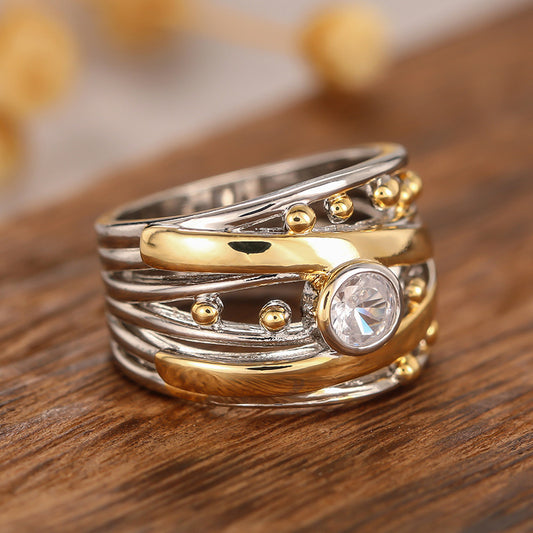 Statement Mixed Metal Ring