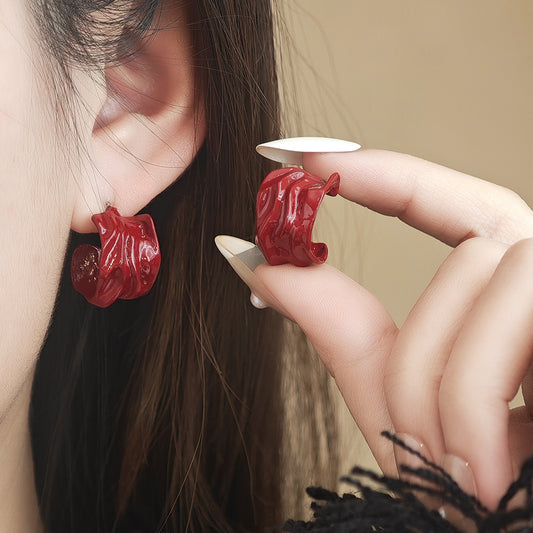 Statement Red Earrings
