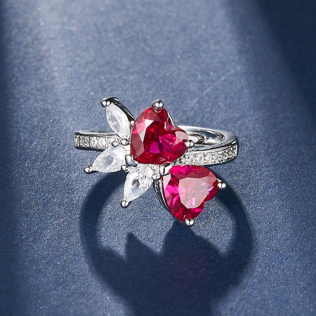 Statement Ruby Heart Ring