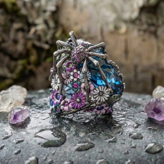 Statement Spider Crystal Ring