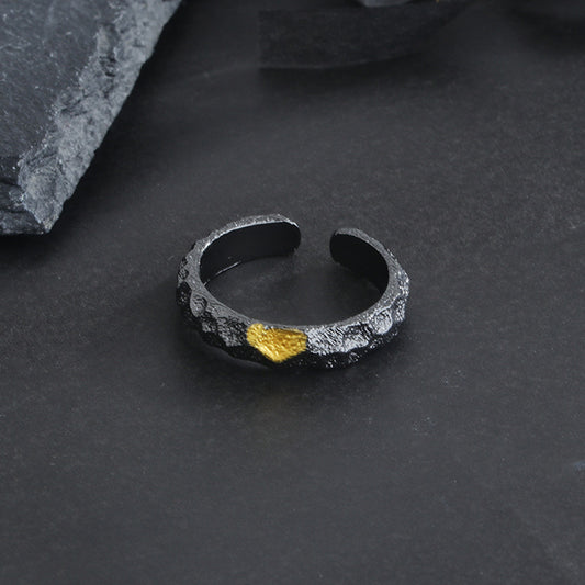 Textured Gold Accent Ring