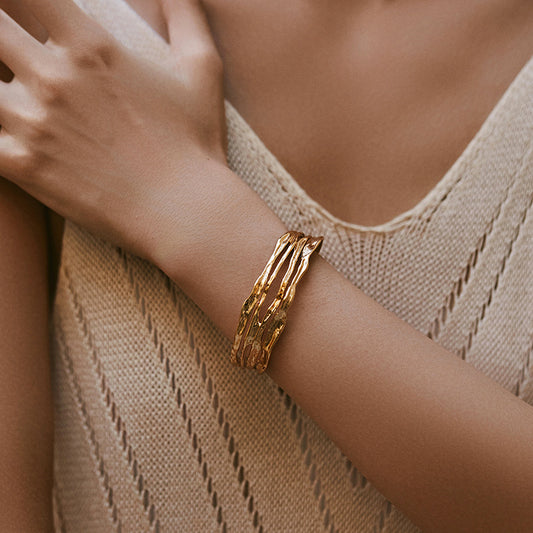 Textured Gold Bracelet