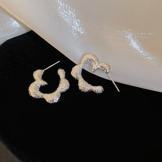 Textured Gold Hoop Earrings