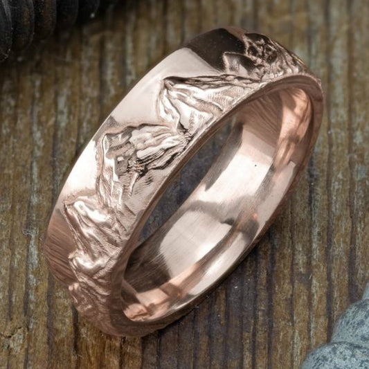 Textured Rose Gold Ring