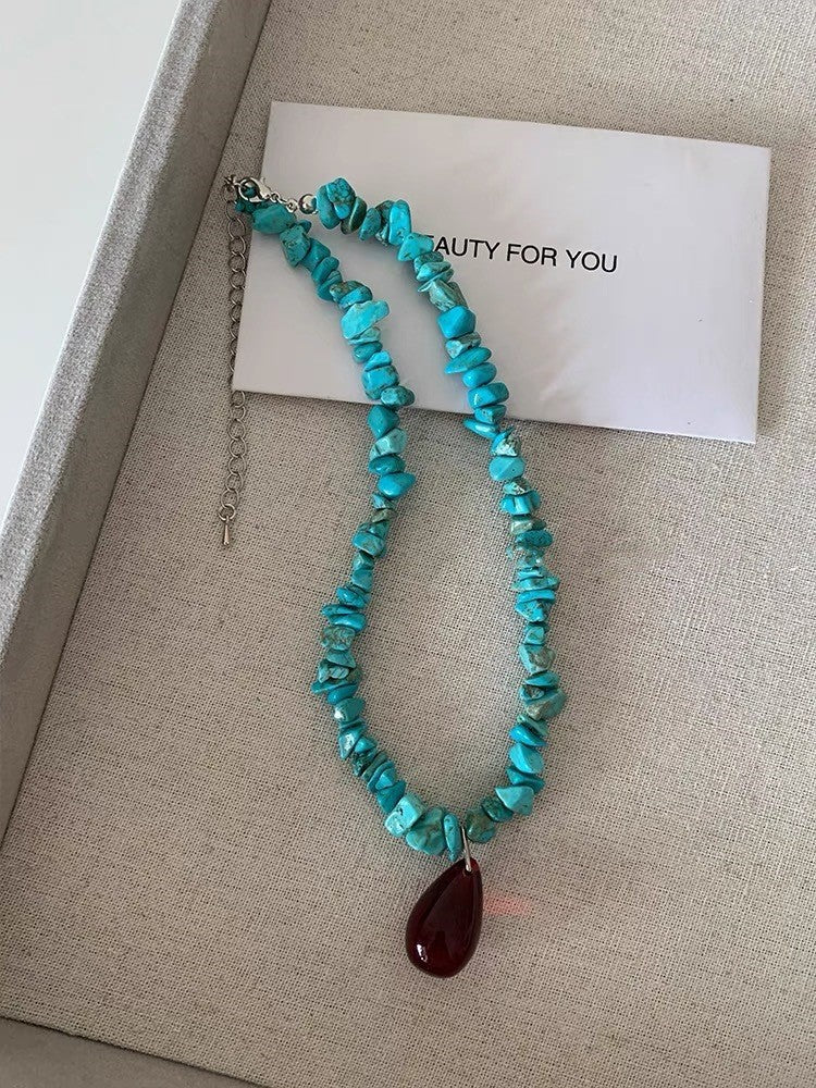 Turquoise Chip Necklace