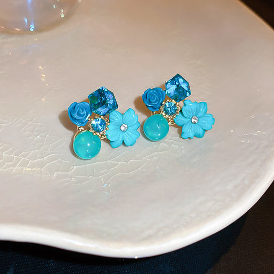 Turquoise Floral Earrings