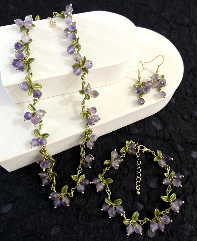 Vintage Amethyst Grape Necklace