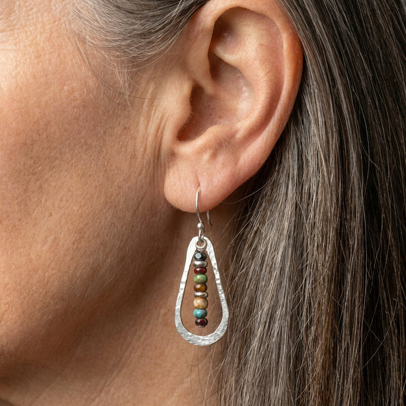 Vintage Beaded Teardrop Earrings