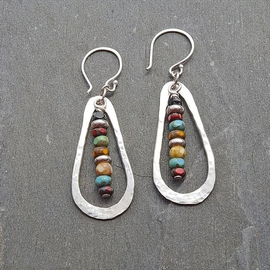 Vintage Beaded Teardrop Earrings