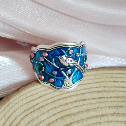 Vintage Blue Bird Ring