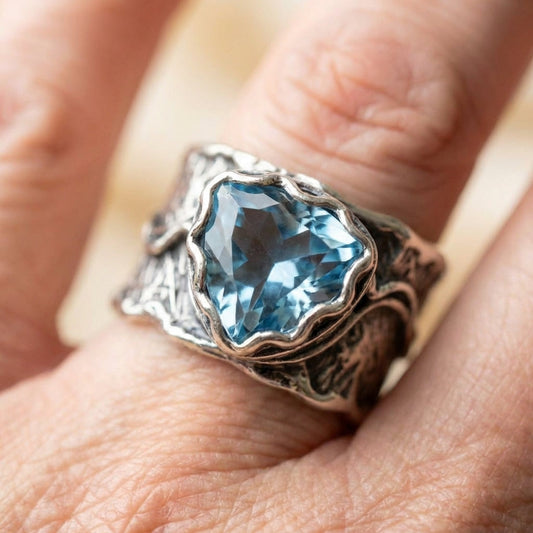 Vintage Blue Gemstone Ring