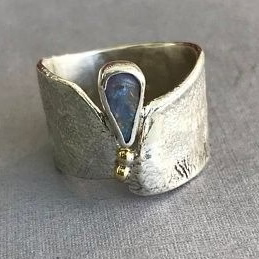 Vintage Blue Opal Ring