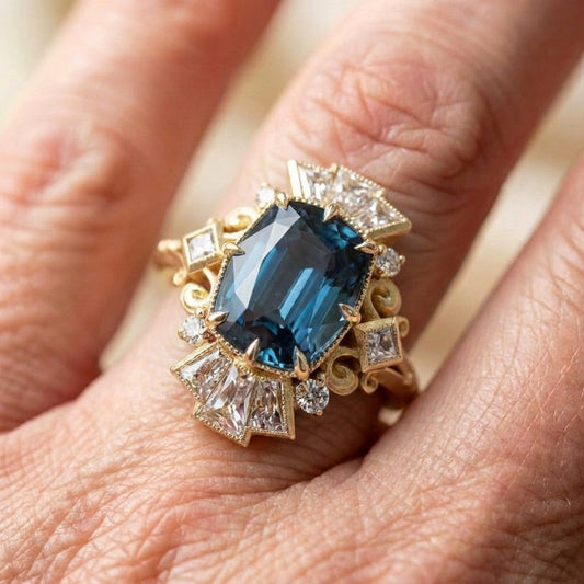 Vintage Blue Sapphire Ring