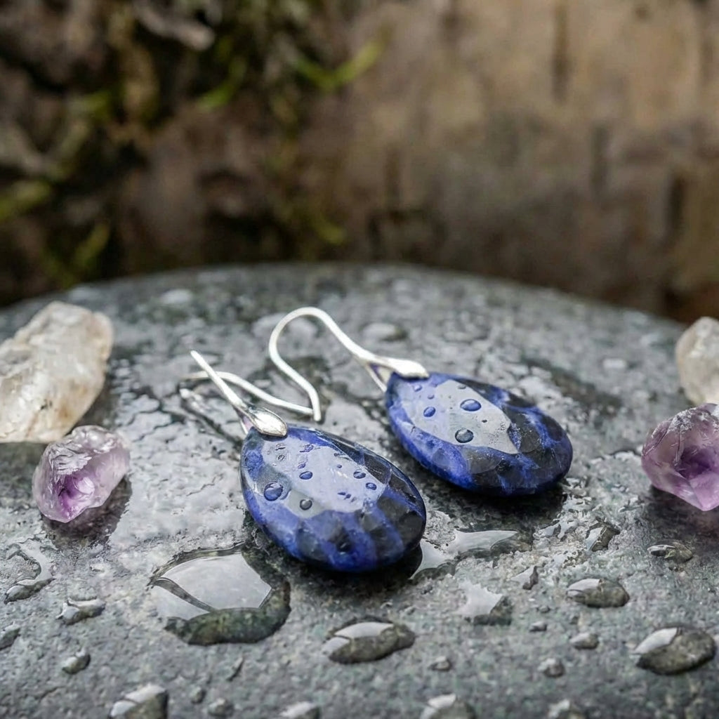 Vintage Blue Stone Earrings