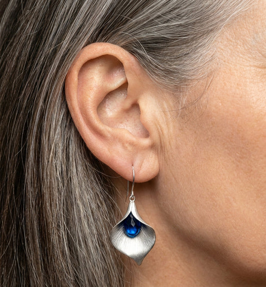 Vintage Blue Zircon Earrings