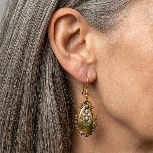 Vintage Bohemian Pearl Earrings