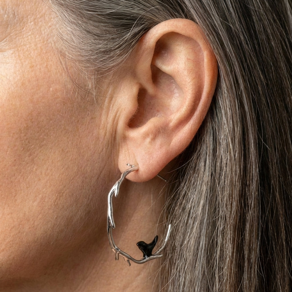 Vintage Branch Bird Earrings
