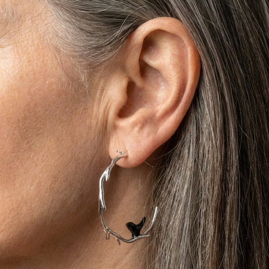 Vintage Branch Bird Earrings