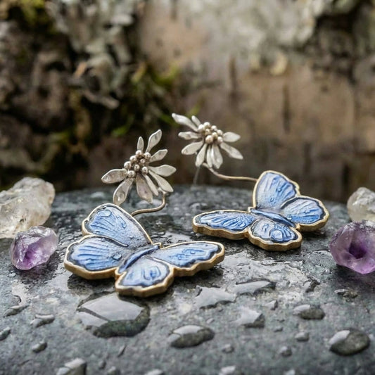 Vintage Butterfly Dangle Earrings