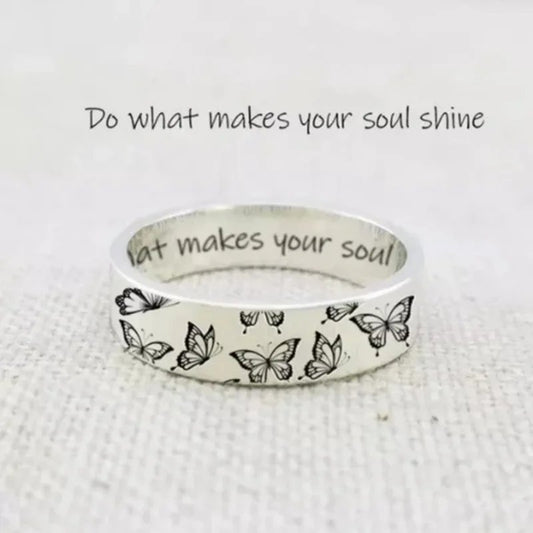 Vintage Butterfly Soul Ring