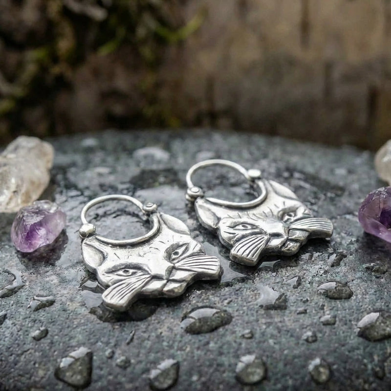 Vintage Cat Dangle Earrings