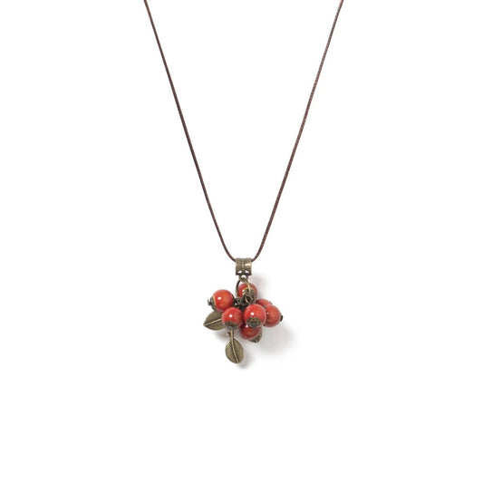 Vintage Ceramic Berry Necklace