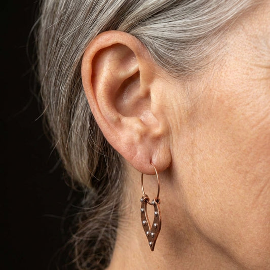 Vintage Copper Heart Earrings