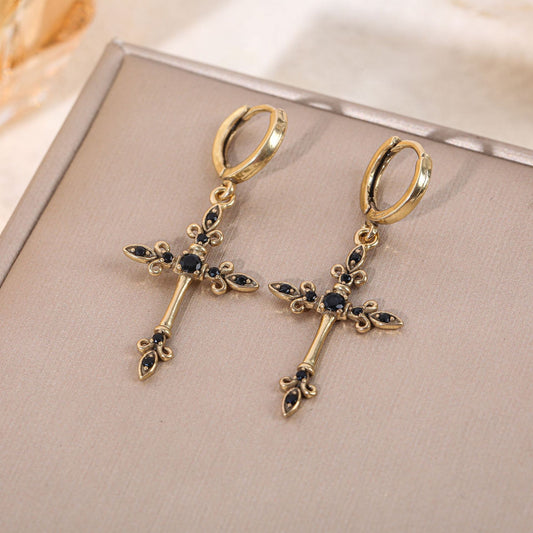 Vintage Cross Earrings