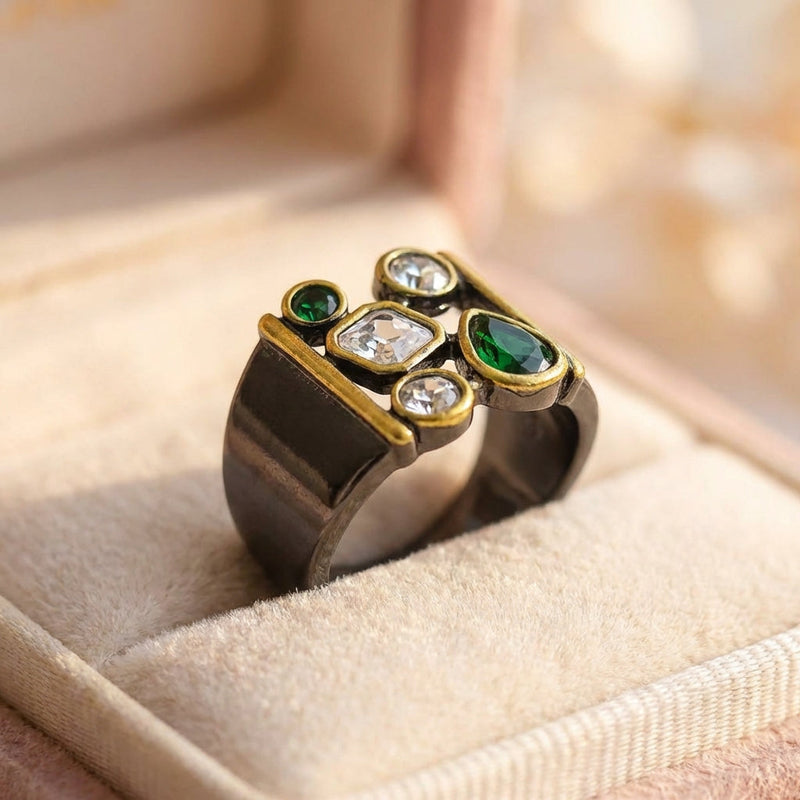 Vintage Crystal Statement Ring