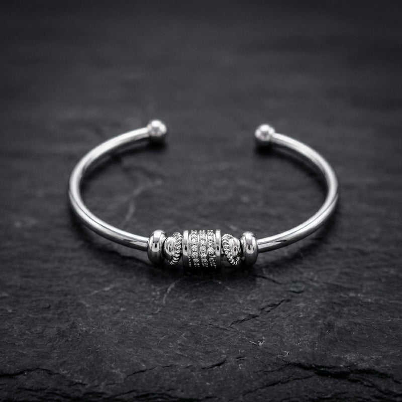 Vintage Cubic Zircon Adjustable Cuff Bracelet